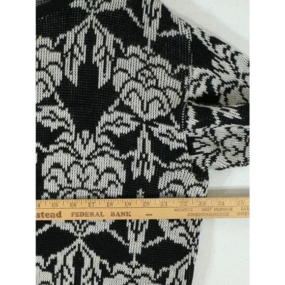 Franco Moretti Firenze Wool Blend Sweater Size Small Made in Italy Black White - Picture 6 of 7